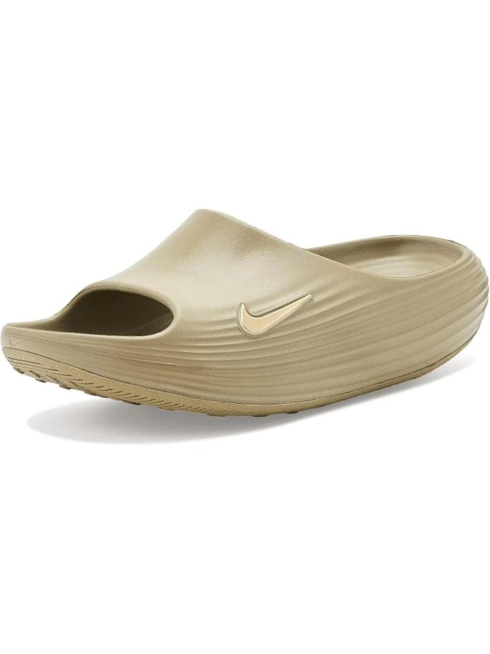 Nike ReactX Rejuven8 Slides Slippers Sandals Mens 10 Khaki Brown HV4479-200 NIB